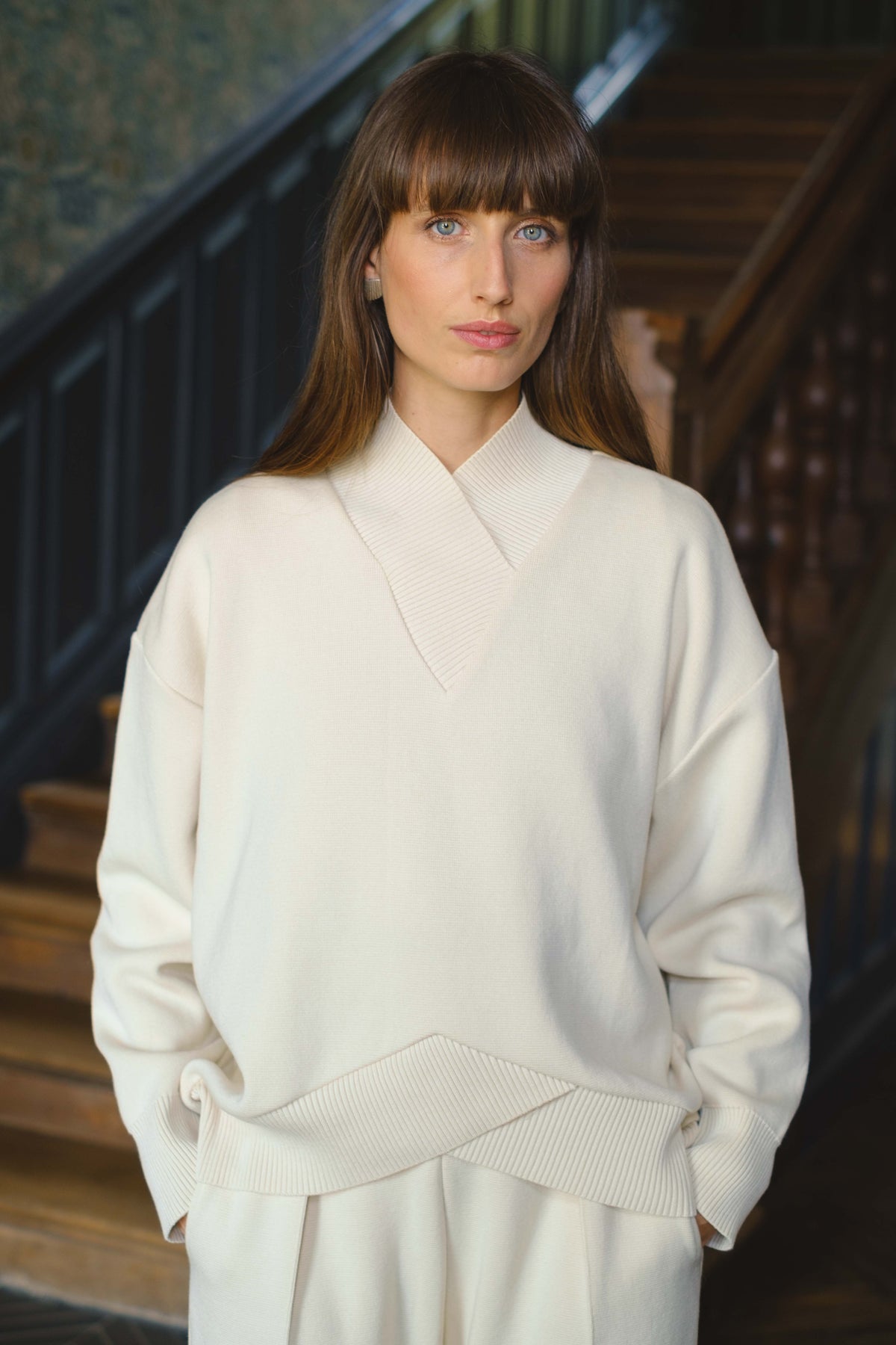 Ensemble en maille - Crème